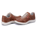 Sapatênis Casual Conforto Couro Marrom Claro - RT3000MSTCAS