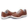 Sapatênis Casual Conforto Couro Marrom Claro - RT3000MSTCAS