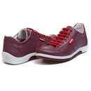Sapatênis Casual Conforto Couro Vermelho - RT3016NBKBDO