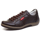 Sapatênis Casual Conforto Couro Marrom - RT3016NBKCFE