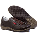 Sapatênis Casual Conforto Couro Marrom - RT3016NBKCFE