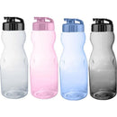 Garrafa Plástica Veneza Sortida 1000ml Com Tampa Flip - Pacote Com 04 Unidades
