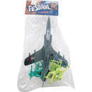 Miniatura Colecionável Forças Armadas Avião + 6 Figuras Sortidos