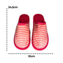 Pantufa Feminina com Listras Pink 36/37