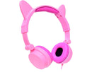 Fone De Ouvido K-mex Cat Ear Sem Microfone Rosa P2