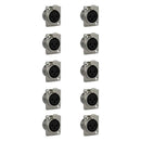 Conector Xlr Femea Wc 1023 Fp Bk Ni 3p Painel Wireconex 10 Unidades