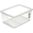 Caixa Plástica Multiuso Cristal 30l Com Tampa E Trava – 37,8x53x23,5cm
