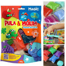Massa Para Modelar Criativa Pula E Molda Magic 150g Com 15 Cores