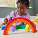 Fisher-price Arco-íris De Madeira Empilhável 6 Peças