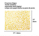 Kit 4 Jogos Americanos Arabesco Dourado De Natal Impermeável 43cmx34cm - UN / 4