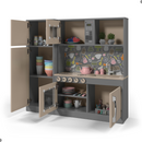 Cozinha Infantil Completa Fogão Geladeira Cinza Connect