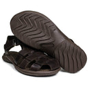 Sandália Papete Masculina De Couro Chocolate - DCB6500LTCHC