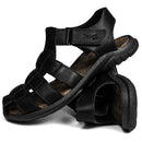 Sandália Papete Masculina De Couro Preto - DCB6500LTPTO