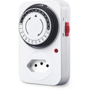 Timer Temporizador Analógico 10a 2p+t Com Aterramento