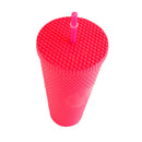 Copo com Canudo Rosa Escuro 1 Litro