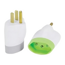PINO ADAPTADOR DANEVA 2P+T 15A / 250V DN1633 COR SORTIDA - PC / 12