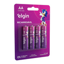 PILHA RECARREGÁVEL ELGIN AA 2700MAH BLISTER COM 4 UNIDADES