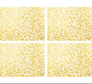 Kit 4 Jogos Americanos Arabesco Dourado De Natal Impermeável 43cmx34cm - UN / 4