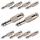 Adaptador Rca Femea Para P10 Stereo Metal Storm 10 Unidades