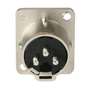 Conector Xlr Painel Cromado Mxt 10 Unidades