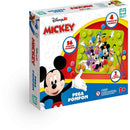 Brinquedo Educativo Mickey Pega Pompom Com Placas, Pinças E Pompons