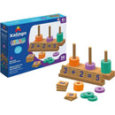 Brinquedo Pedagógico De Madeira Steam Brincando De Matemática 56 Peças