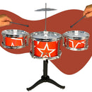 Bateria Acústica Infantil Mini Três Tambores Brinquedo