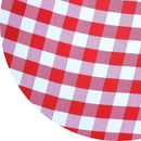 Kit 4 Capas Para Sousplat Xadrez Branco Vermelho Grande 35cmx35cm - UN / 4
