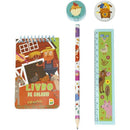 Kit Escolar Fazenda Animada Livro+ 4 Peças