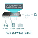 Switch Poe+ C/ 24 Portas 10/100mbps E 2 Portas Gigabit Tl-sl1226p Smb