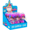 Slime Ovo Surpresa Unicórnio - Display Com 18 Unidades