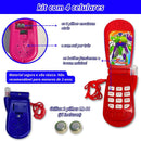 Kit 4 Celular De Brinquedo Com Som E Luz Telefone Infantil