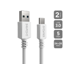 Cabo Usb A 3.0 Macho P/ Usb Tipo-c - Branco - 2 Metros - Pucap3-2b