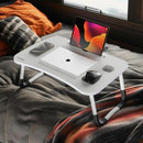Mesa para Notebook Portátil Fortrek Lapdesk com Gaveta Embutida Branco