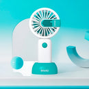 Mini Ventilador Portátil Recarregável Com Base Cor:azul