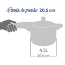 Panela de Pressão Rochedo Turbo Fechamento Interno 4,5 Litros Polida