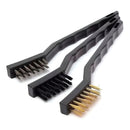 Kit Jogo 3 Escovas Limpeza Grelha Panela Rejunte Sujeira