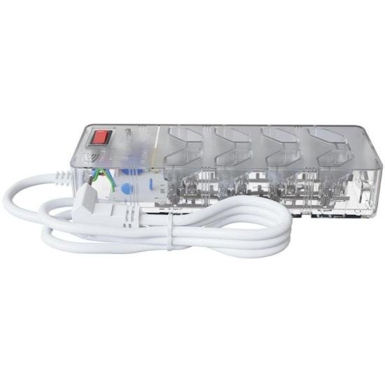 Filtro de Linha Com Proteção DPS 3P Energia 8 Clamper Transparente