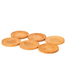 Conjunto 6 Porta Copos Descanso Redondo Bambu Utilidade
