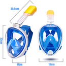 Máscara De Mergulho Com Snorkel Central Piscina Natação Azul