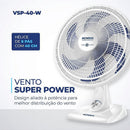 Ventilador De Mesa Super Power 127v 40cm Branco
