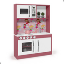 Cozinha Infantil Fogão Branco Rosa