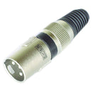 Conector Canon Macho Csr Q-34bkníquel Preto Pé Borracha - PC / 5