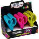 Tesoura Escolar Curva 13cm 3 Cores Neon Dp.c/24