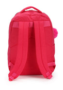 Mochila De Costas Escolar Pink Up4you Com Chaveiro Pompom