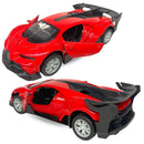 Carrinho De Ferro Miniatura Bugatti Carro Metal Abre Portas