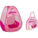 Toca Princesa Infantil Com Sacola Para Transporte - Tecido Poliéster Rosa