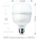 Lâmpada Led Bulbo T 40w Bivolt 6500k