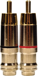 Rca Metal Niquel Ponta Gold Preto/vermelho Loud