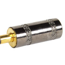 Conector P2 Stereo Metal Preto Gold Storm 10 Unidades